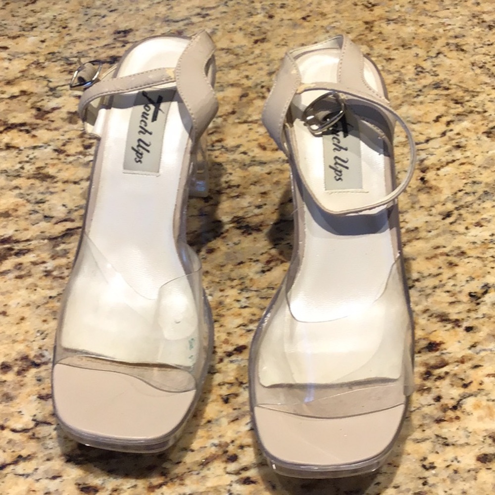Clear platform shoes